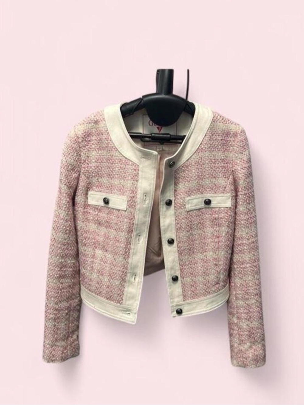 GUESS U.S.A tweed pink jacket - Picture 1 of 4